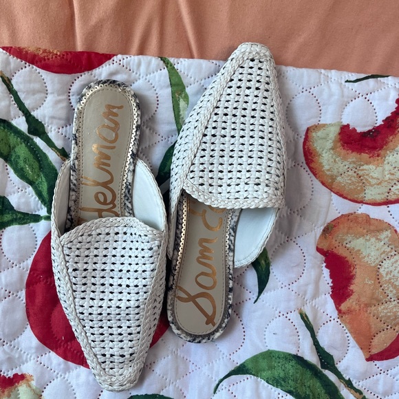 Sam Edelman White loafer slides - Picture 1 of 1